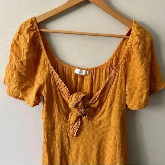 All in favor Nordstrom mustard coloured  dress S boho/festival - Picture 5 of 7